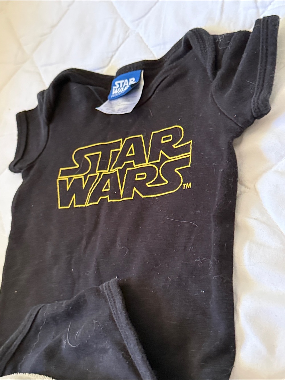 0/3m Star Wars onsie black and yellow